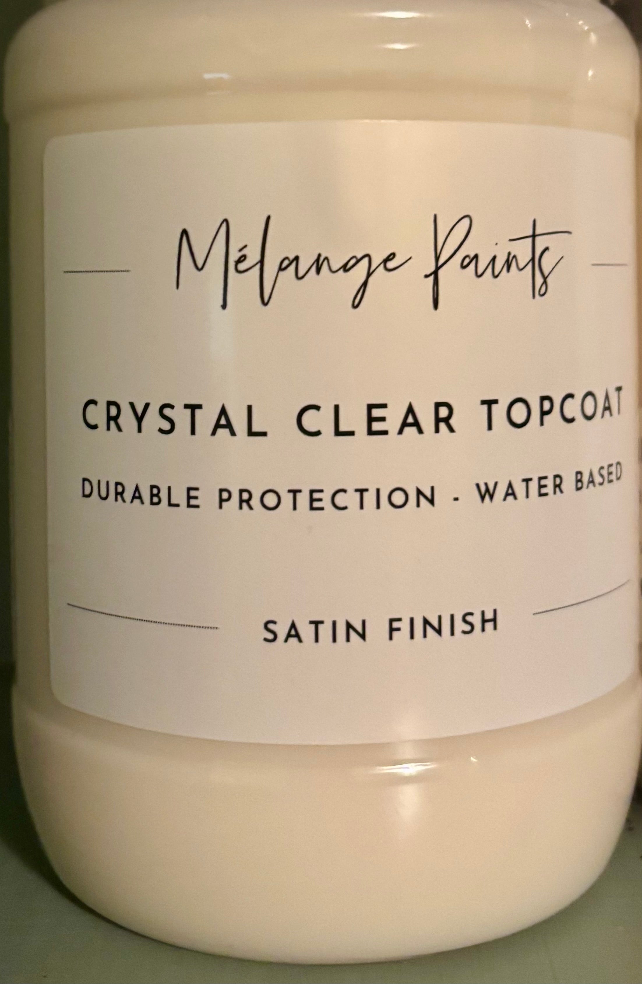 MELANGE PAINTS Crystal Clear Topcoat 16oz