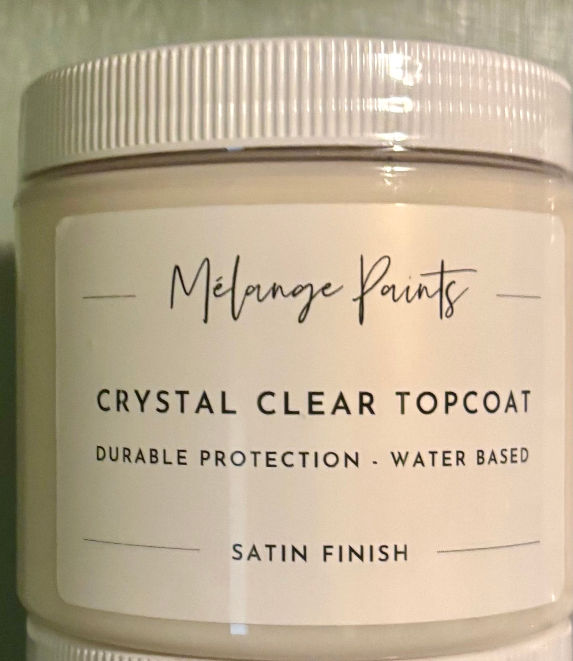 MELANGE PAINTS Crystal Clear Topcoat 16oz