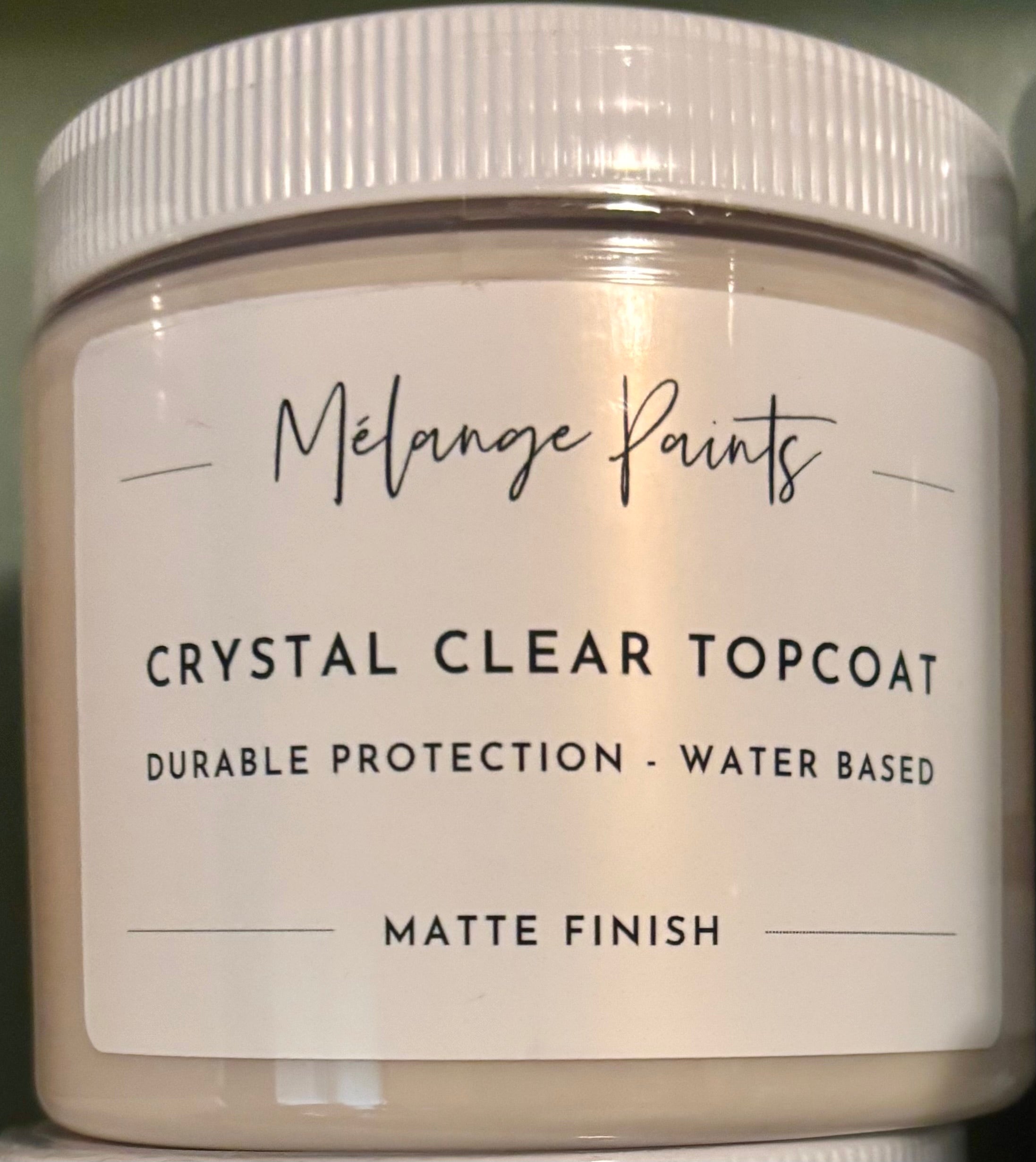 MELANGE PAINTS Crystal Clear Topcoat 16oz