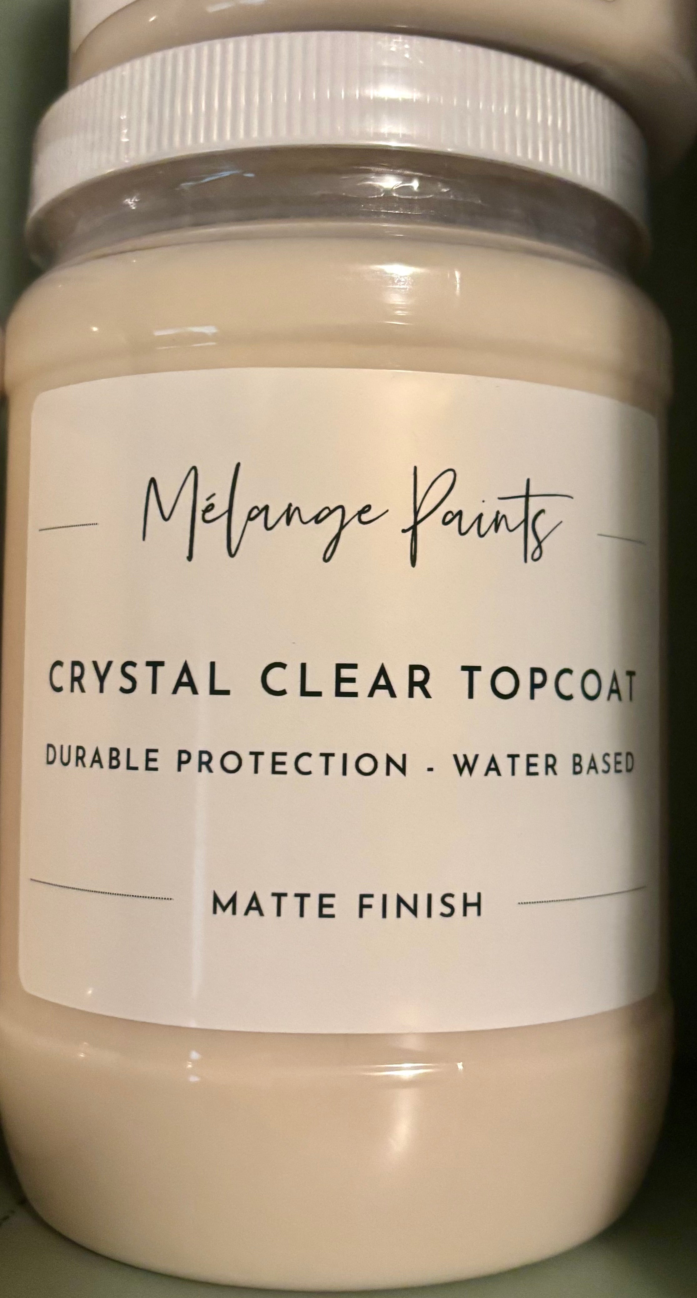 MELANGE PAINTS Crystal Clear Topcoat 16oz