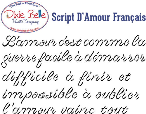 Belles and Whistles Stencil 19.5" x 10.5" / Dixie Belle Paint