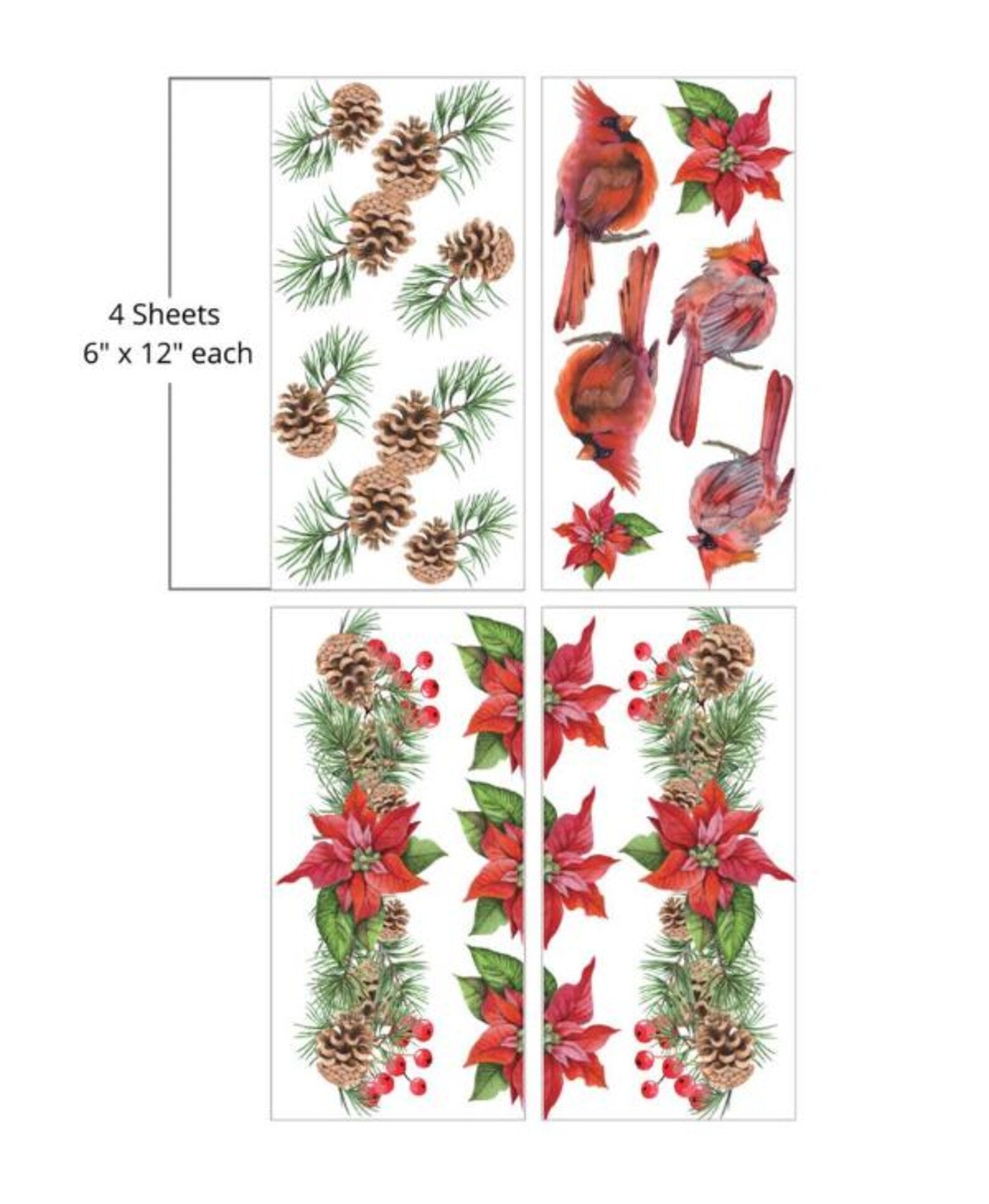 Small Belles & Whistles Transfer 6" x 12" / Dixie Belle Paint