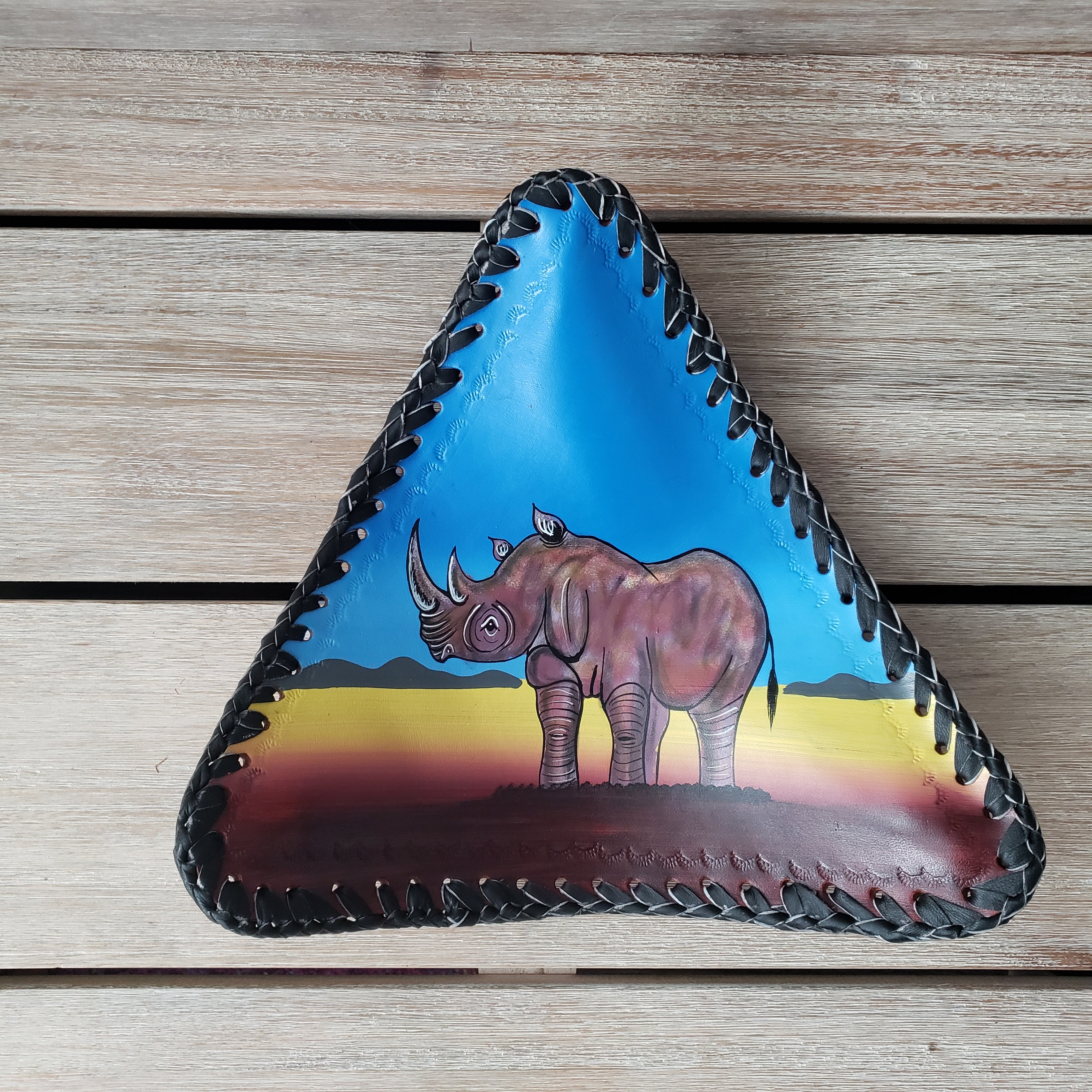 Safari Friends Leather Tripod Stool