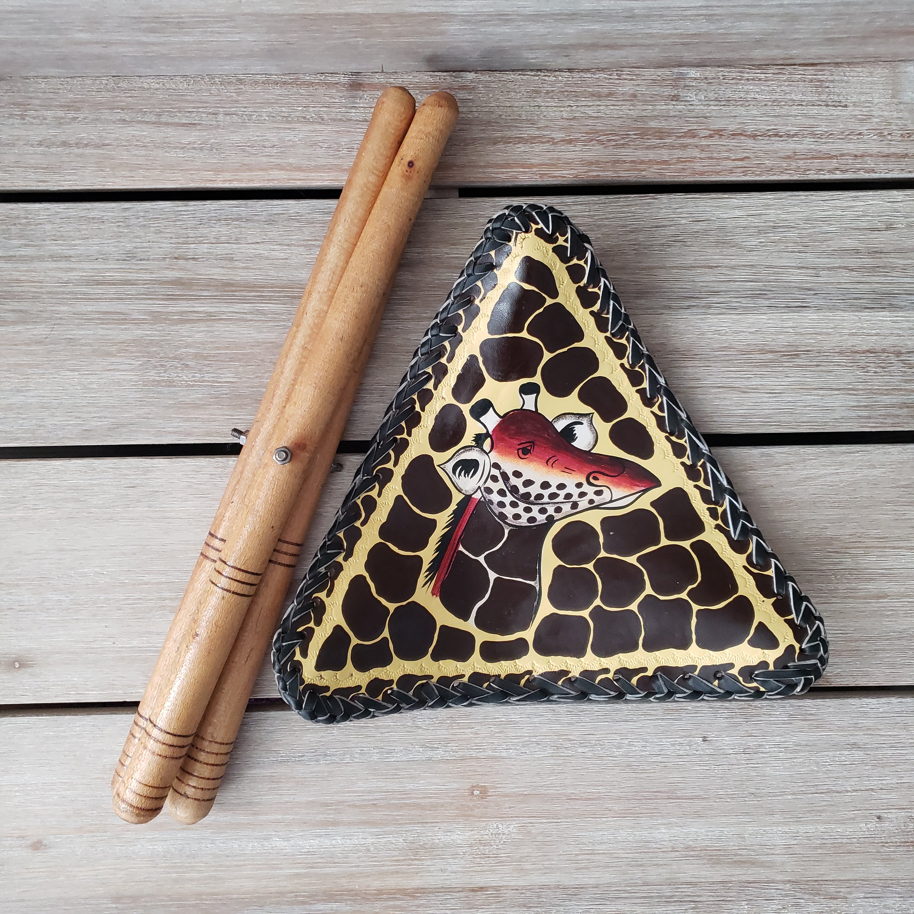 Safari Friends Leather Tripod Stool