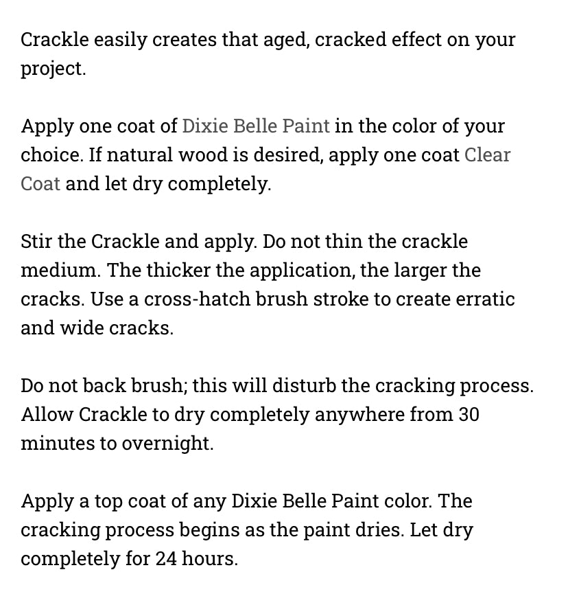 Crackle / Dixie Belle Chalk Mineral Paint