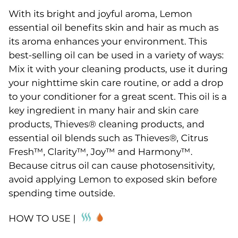 Lemon Essential Oil (Young Living Essential Oils)