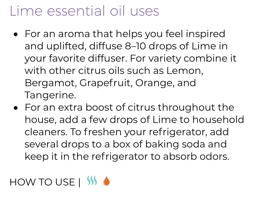 Lime Essential Oil (Young Living Essential Oils)