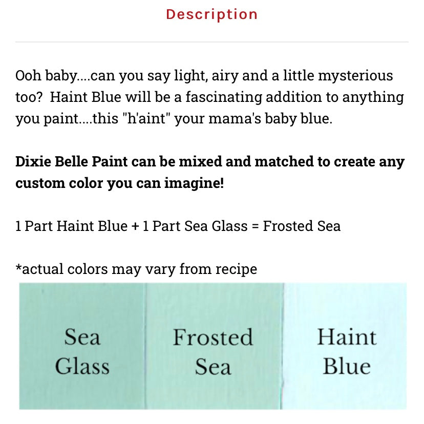 Haint Blue / Dixie Belle Chalk Mineral Paint