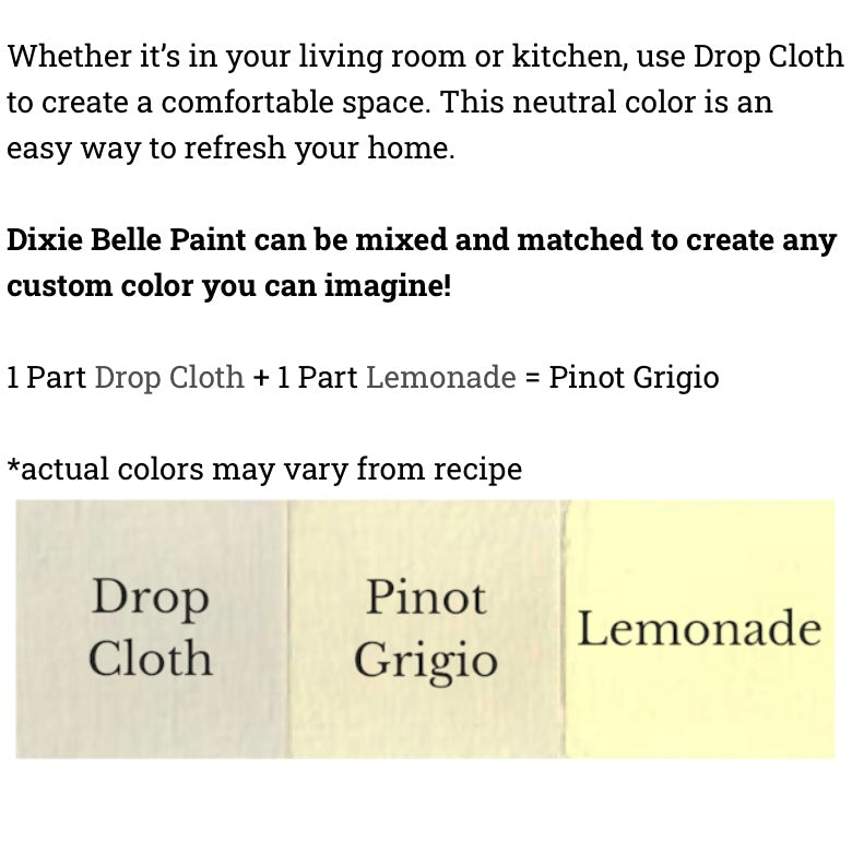 Drop Cloth / Dixie Belle Chalk Mineral Paint
