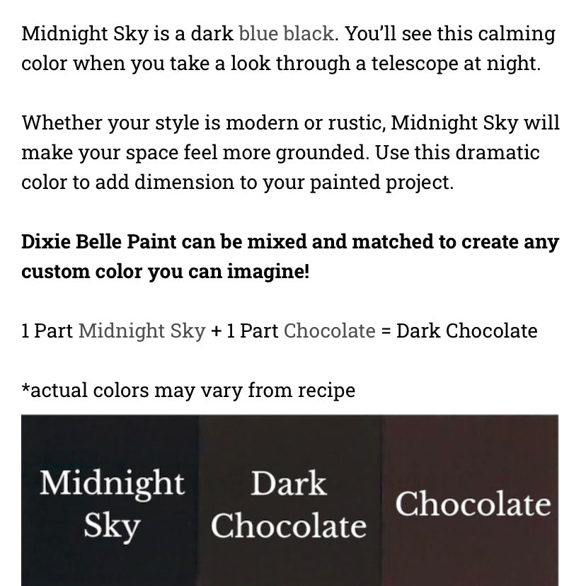 Midnight Sky / Dixie Belle Chalk Mineral Paint