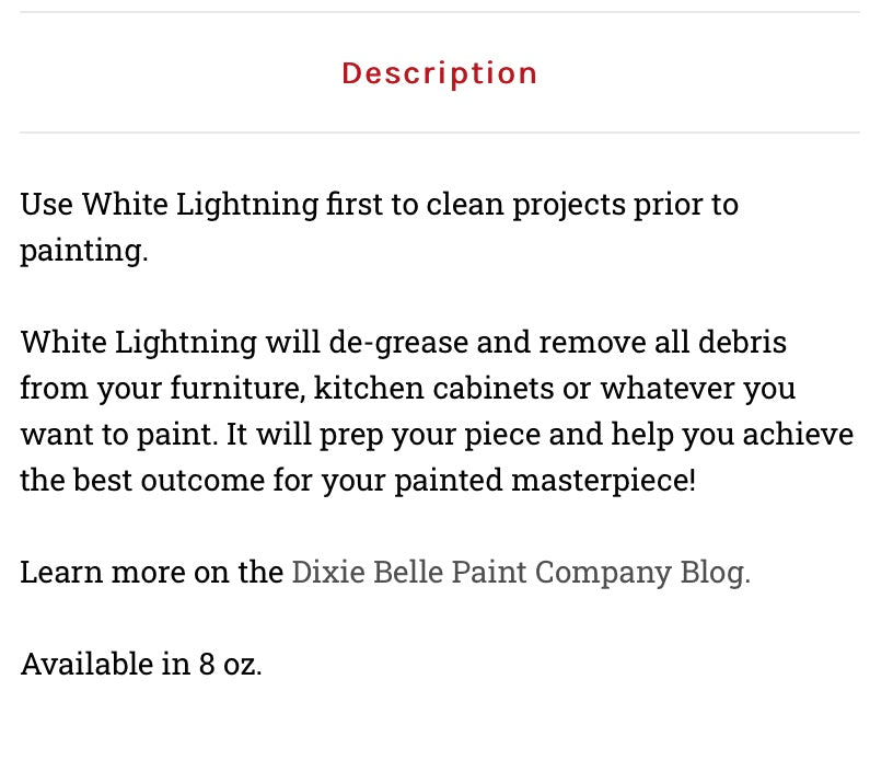 White Lightning / Dixie Belle Chalk Mineral Paint