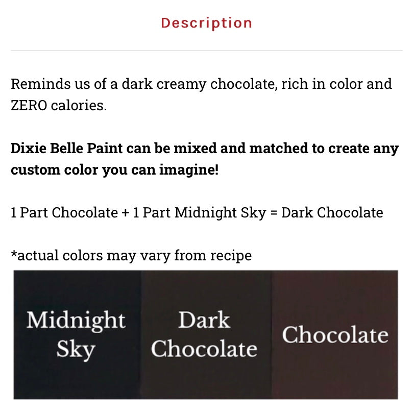 Chocolate / Dixie Belle Chalk Mineral Paint