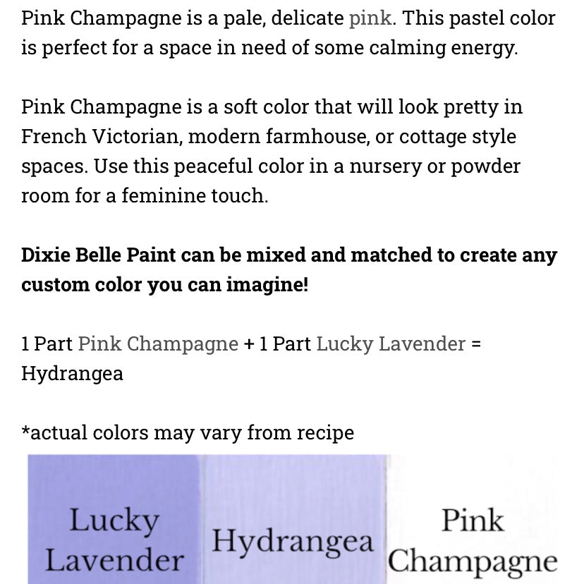 Pink Champagne / Dixie Belle Chalk Mineral Paint