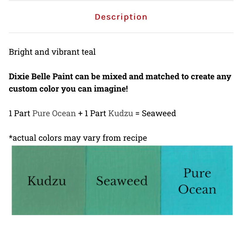 Pure Ocean / Dixie Belle Chalk Mineral Paint