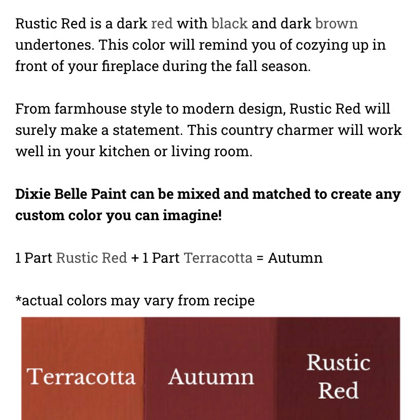Rustic Red / Dixie Belle Chalk Mineral Paint