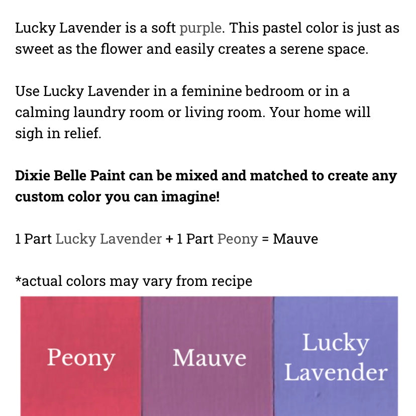 Lucky Lavender / Dixie Belle Chalk Mineral Paint