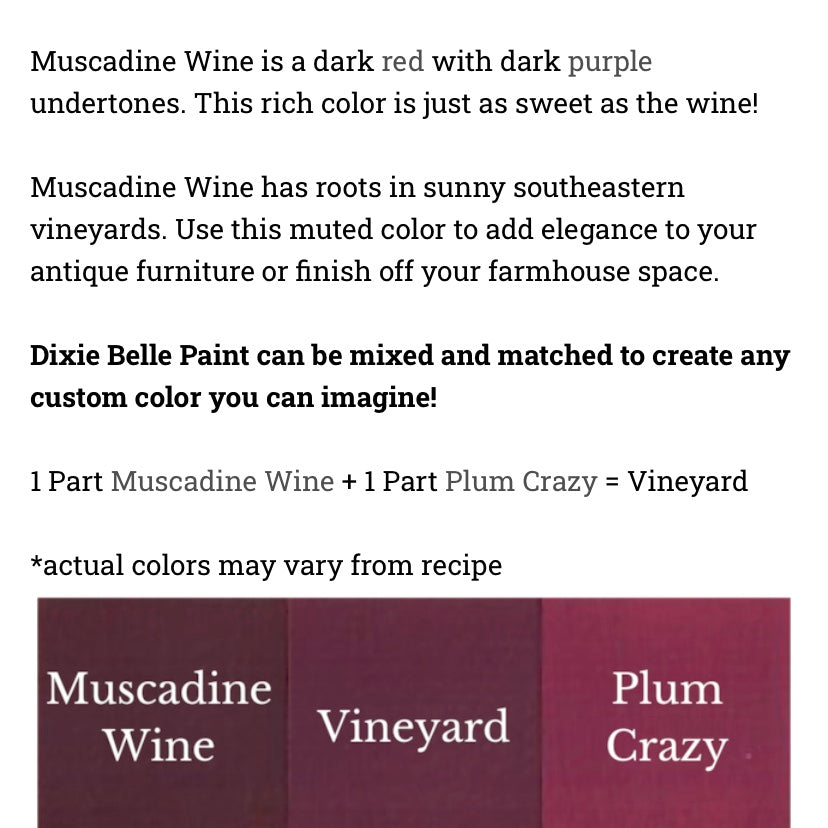 Muscadine Wine / Dixie Belle Chalk Mineral Paint