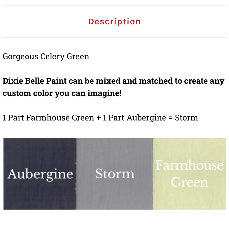Farmhouse Green / Dixie Belle Chalk Mineral Paint
