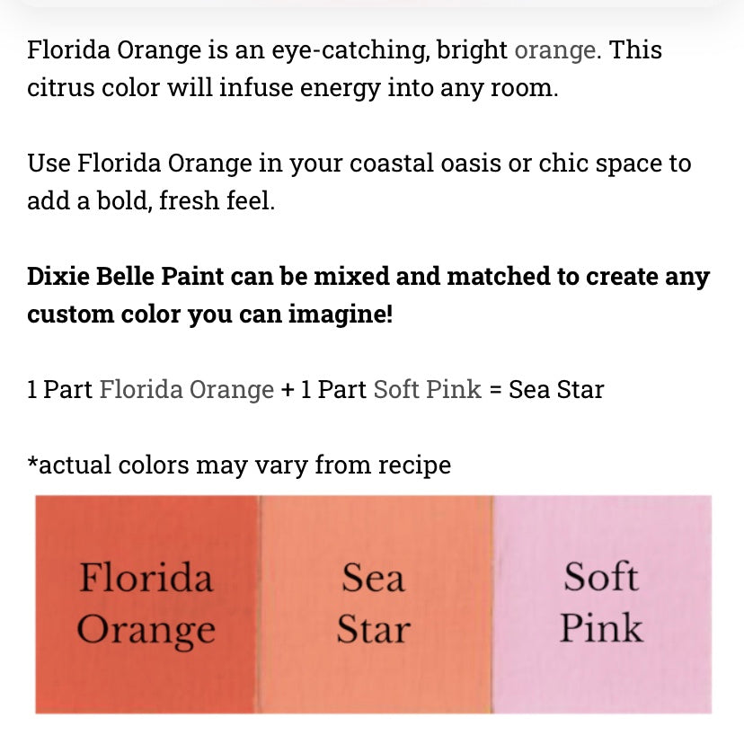 Florida Orange / Dixie Belle Chalk Mineral Paint