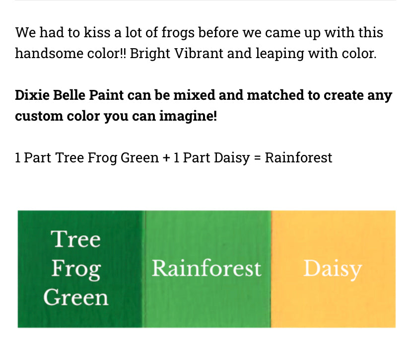 Tree Frog Green / Dixie Belle Chalk Mineral Paint
