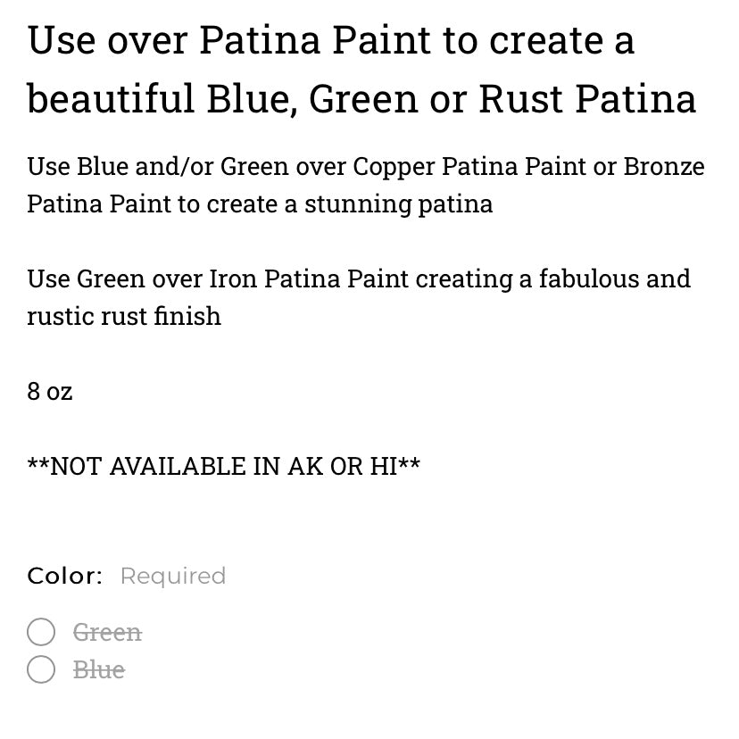 Patina Spray / Dixie Belle Chalk Mineral Paint