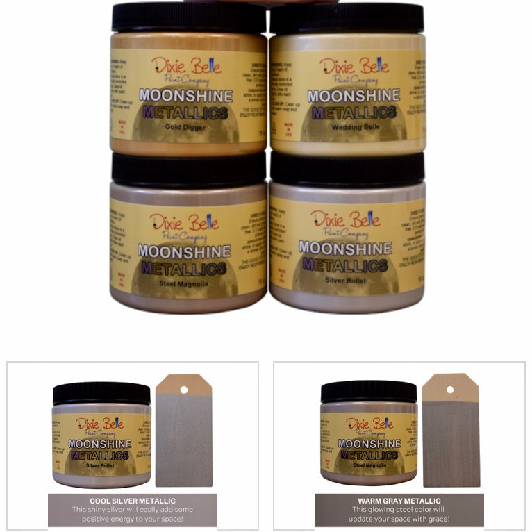 Moonshine Metallic Paint / Dixie Belle Chalk Mineral Paint