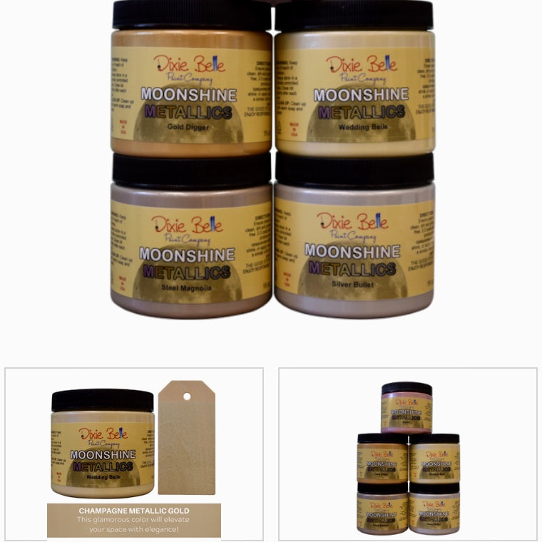 Moonshine Metallic Paint / Dixie Belle Chalk Mineral Paint