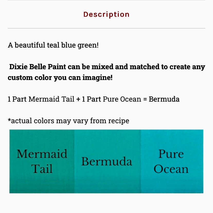 Mermaid Tail  / Dixie Belle Chalk Mineral Paint
