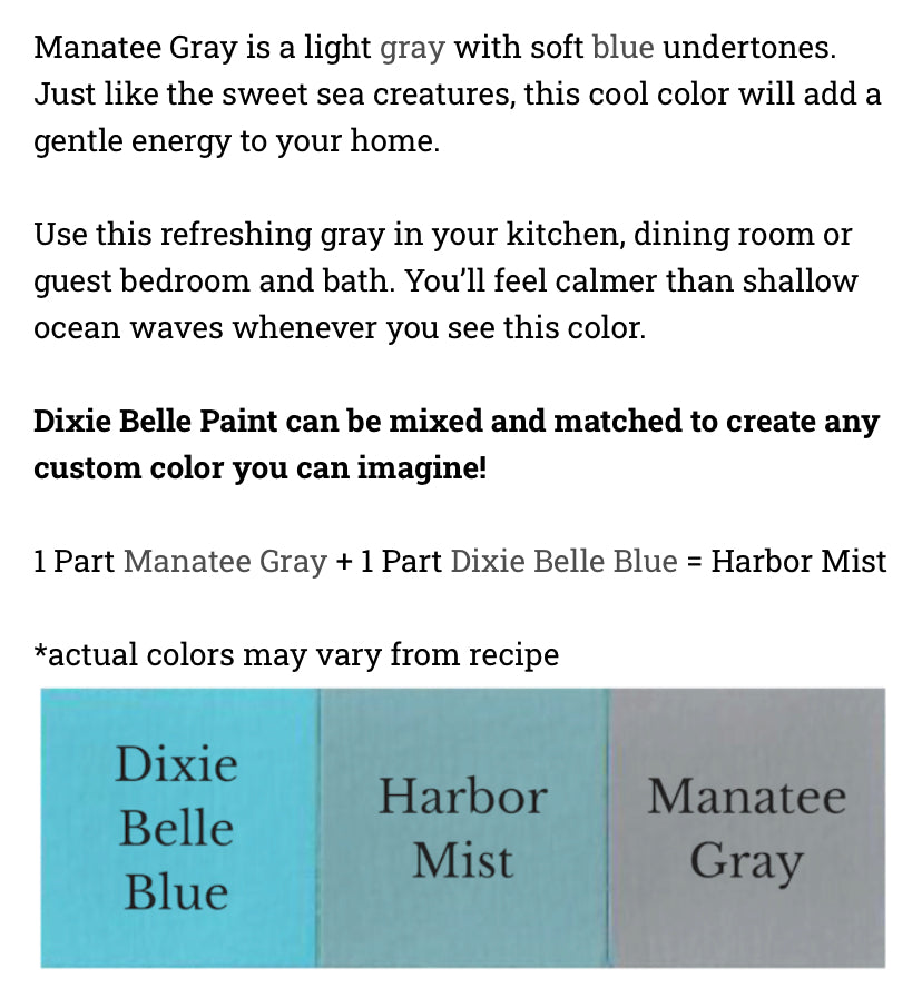 Manatee Gray  / Dixie Belle Chalk Mineral Paint