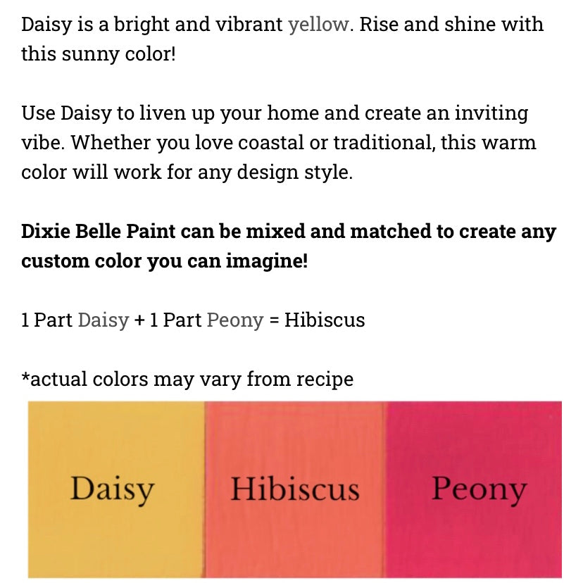 Daisy / Dixie Belle Chalk Mineral Paint