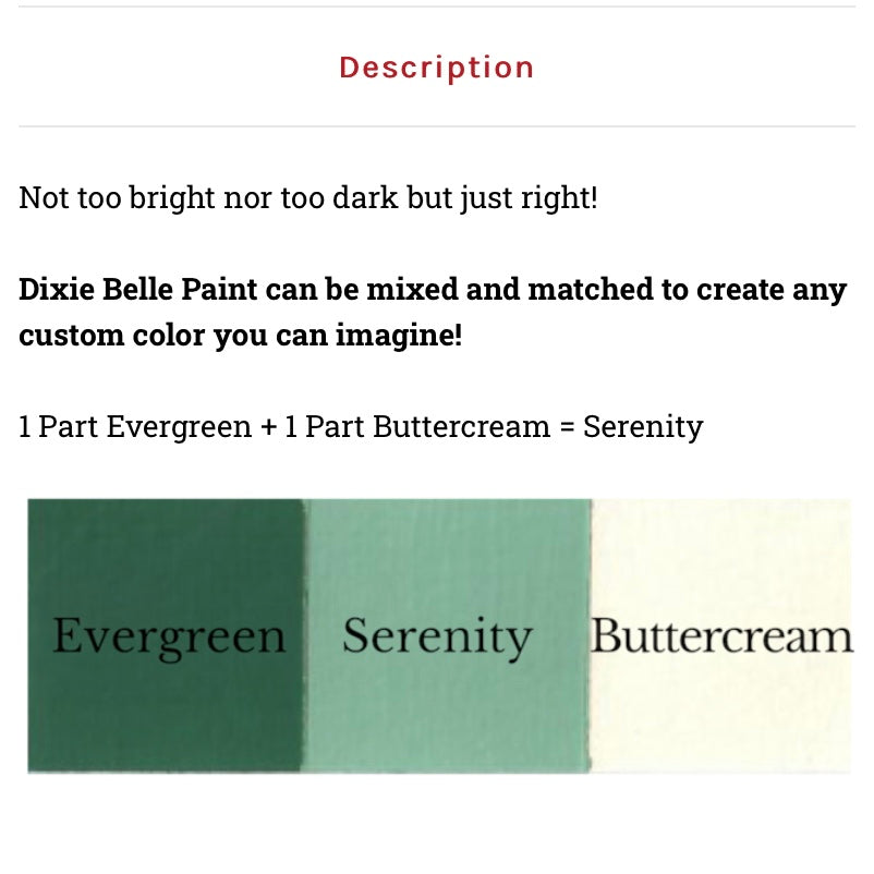 Evergreen / Dixie Belle Chalk Mineral Paint