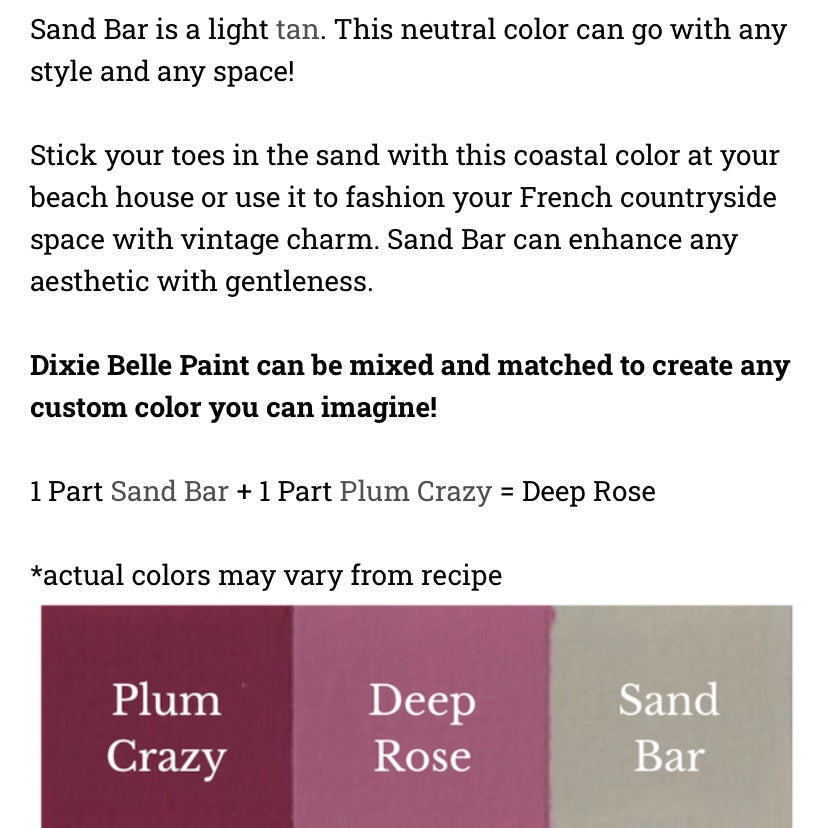 Sand Bar / Dixie Belle Chalk Mineral Paint