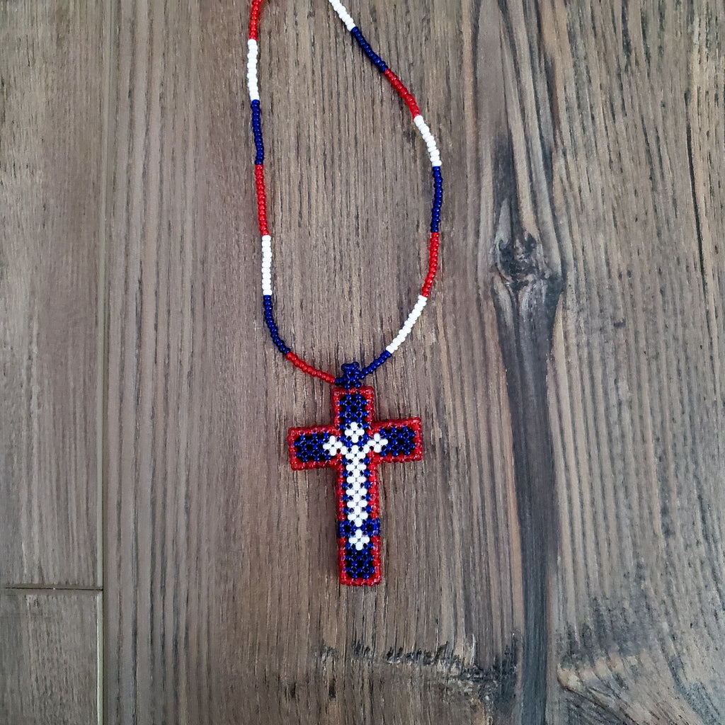 Beaded Cross Necklace