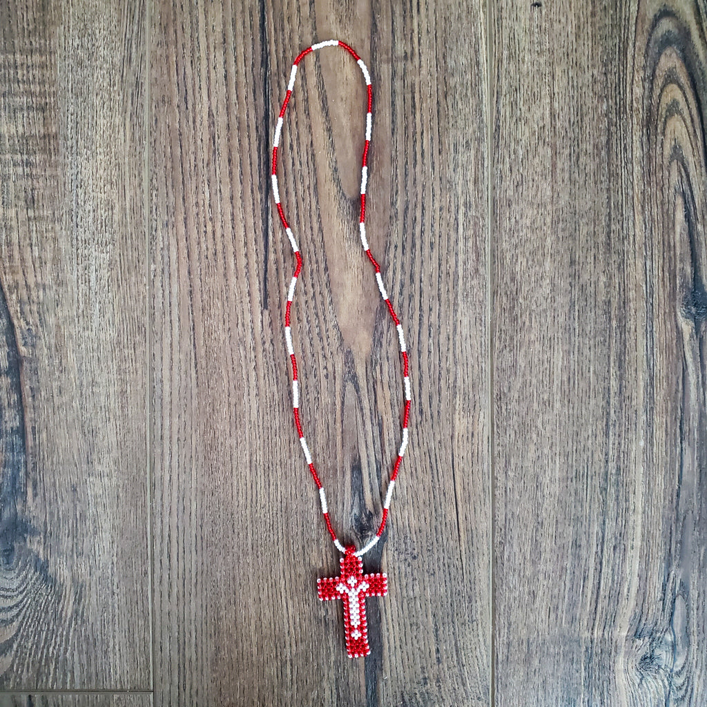 Beaded Cross Necklace