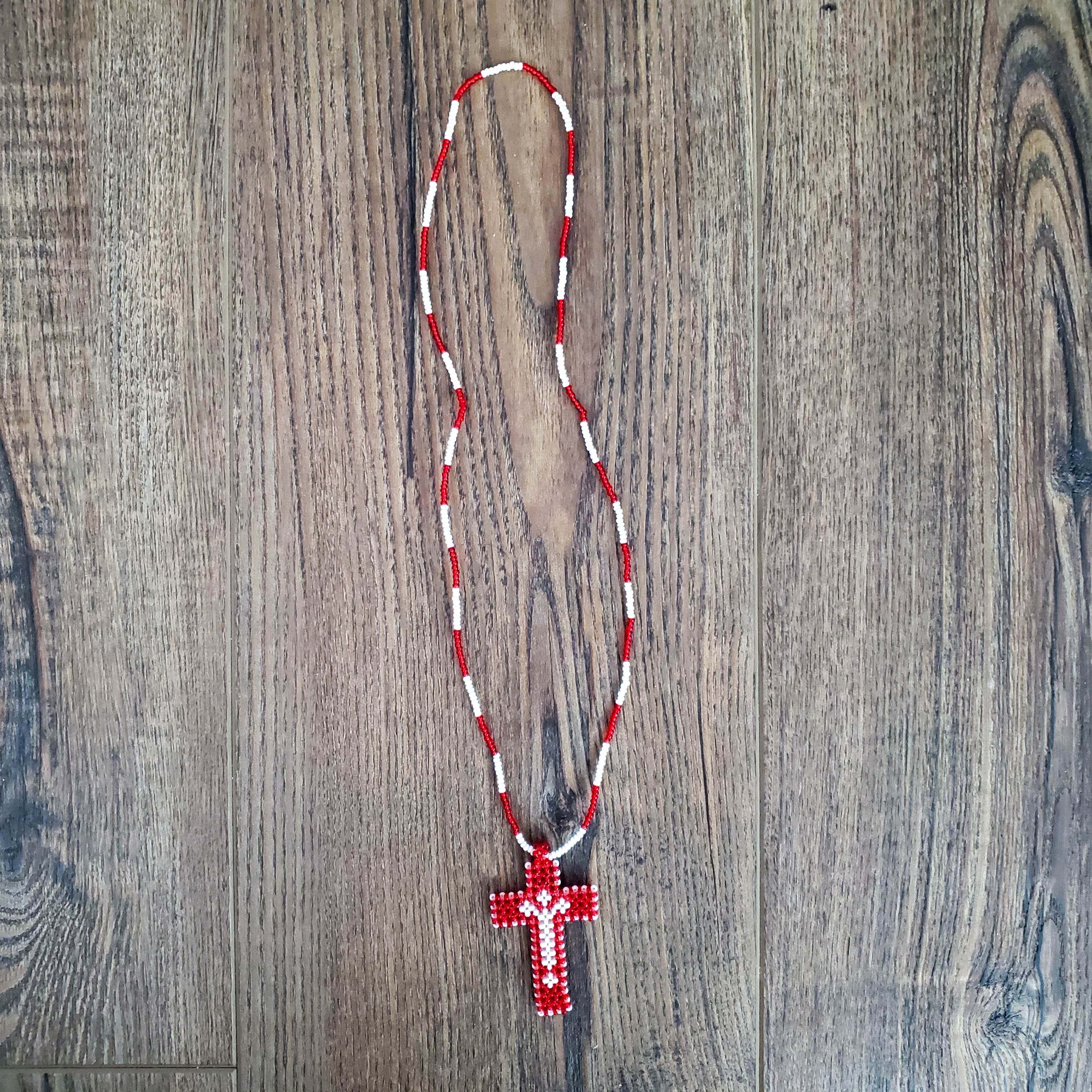 Beaded Cross Necklace