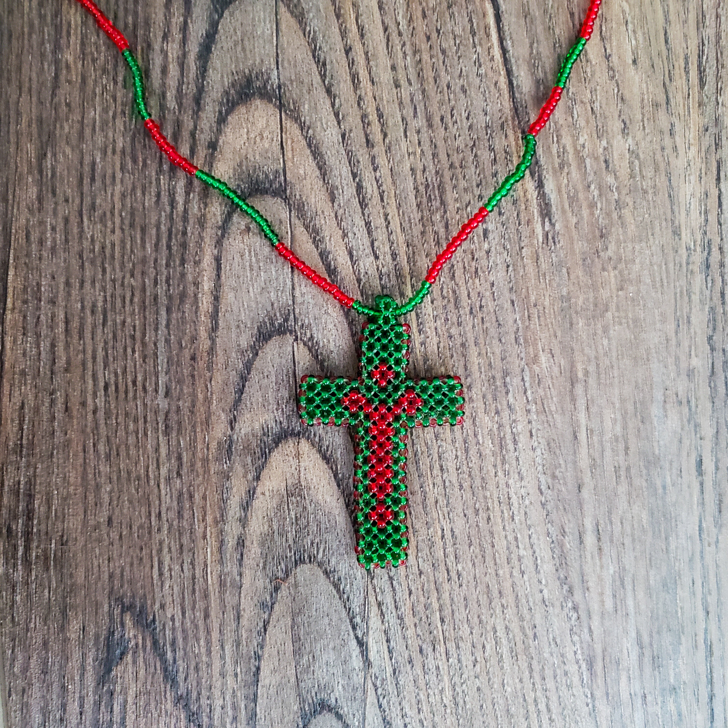 Beaded Cross Necklace