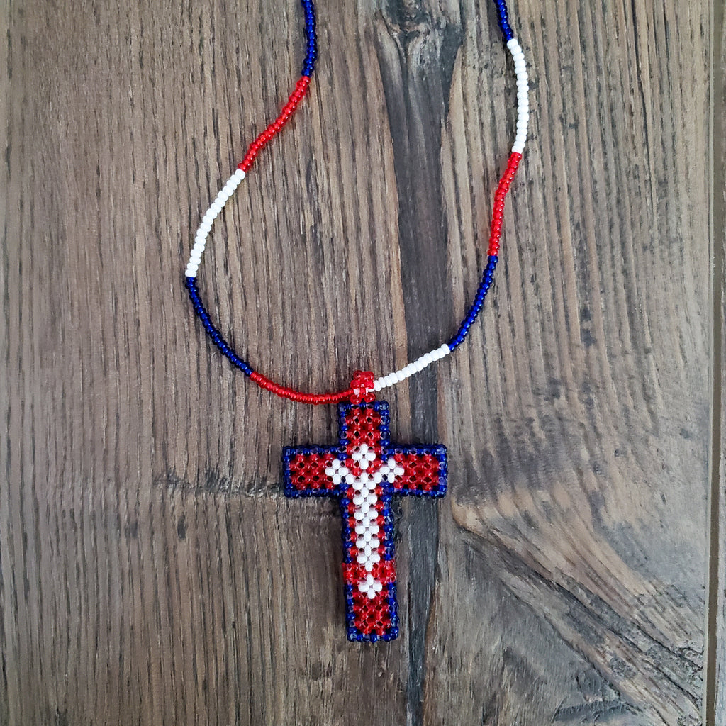 Beaded Cross Necklace