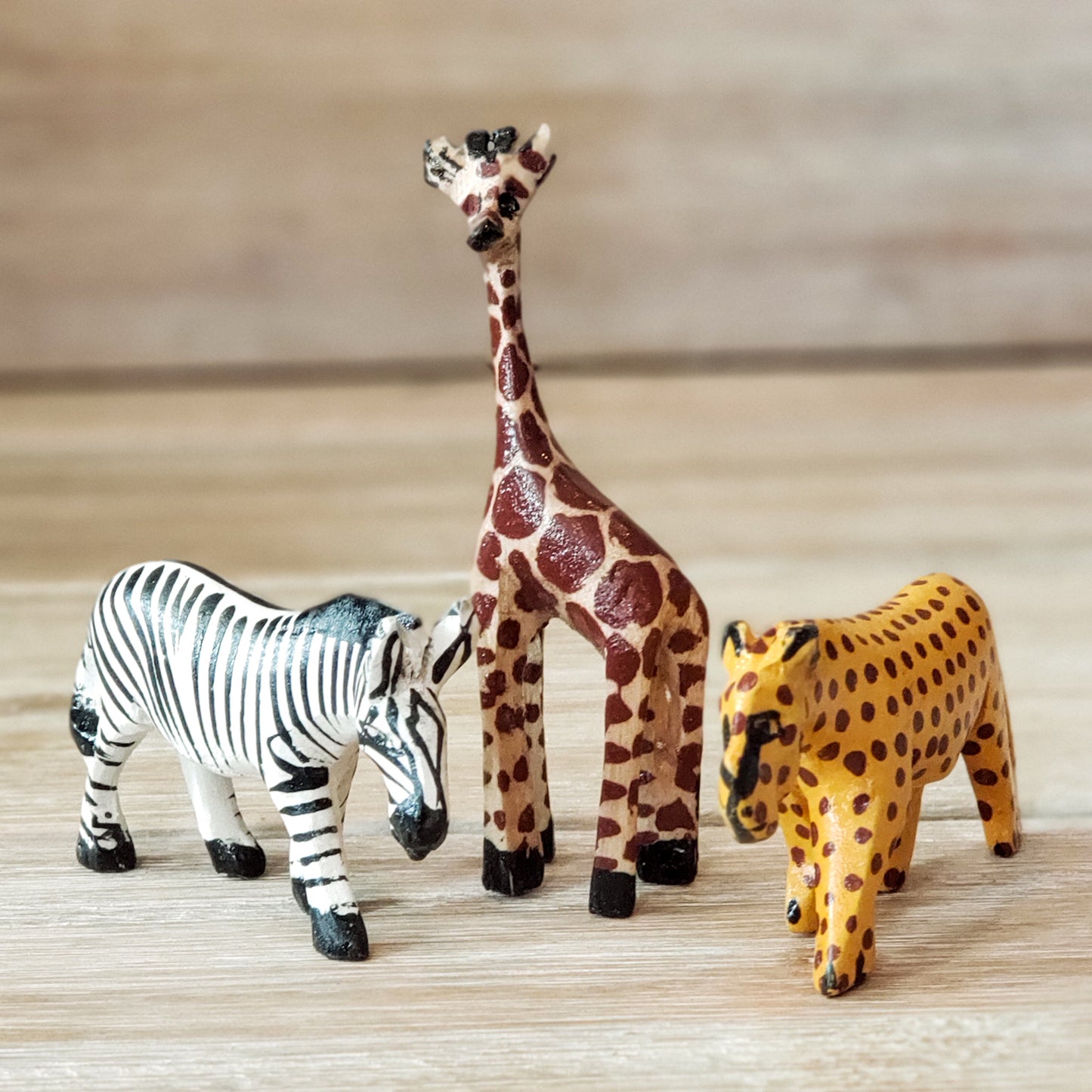 Safari Friends Wooden Animals - Miniatures