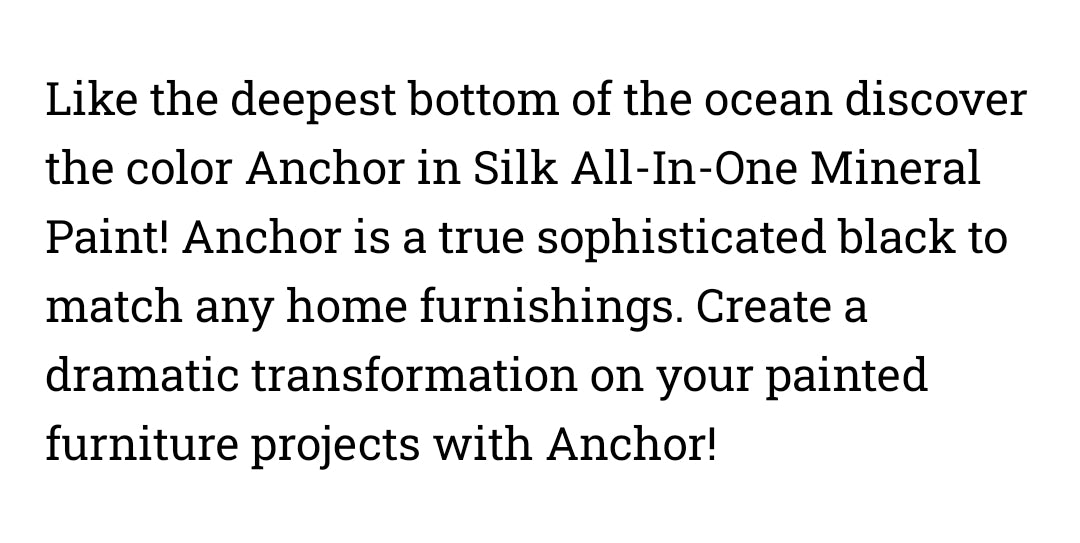 Anchor / Dixie Belle Silk Mineral Paint