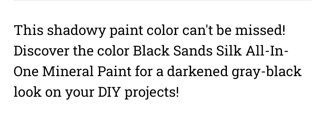 Black Sands / Dixie Belle Silk Mineral Paint