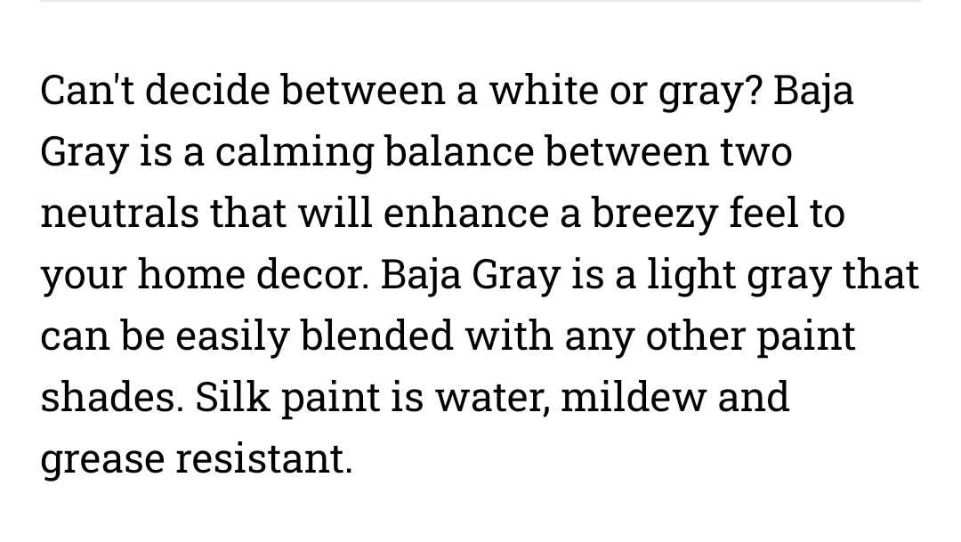 Baja Gray / Dixie Belle Silk Mineral Paint