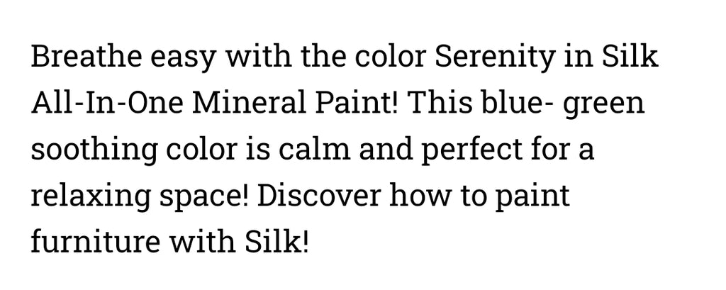 Serenity / Dixie Belle Silk Mineral Paint