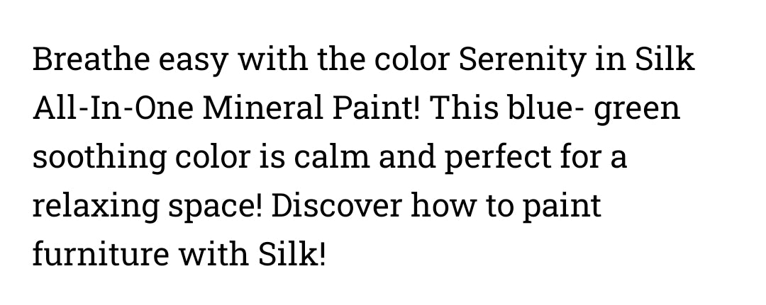 Serenity / Dixie Belle Silk Mineral Paint
