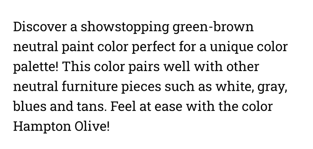 Hampton Olive / Dixie Belle Silk Mineral Paint