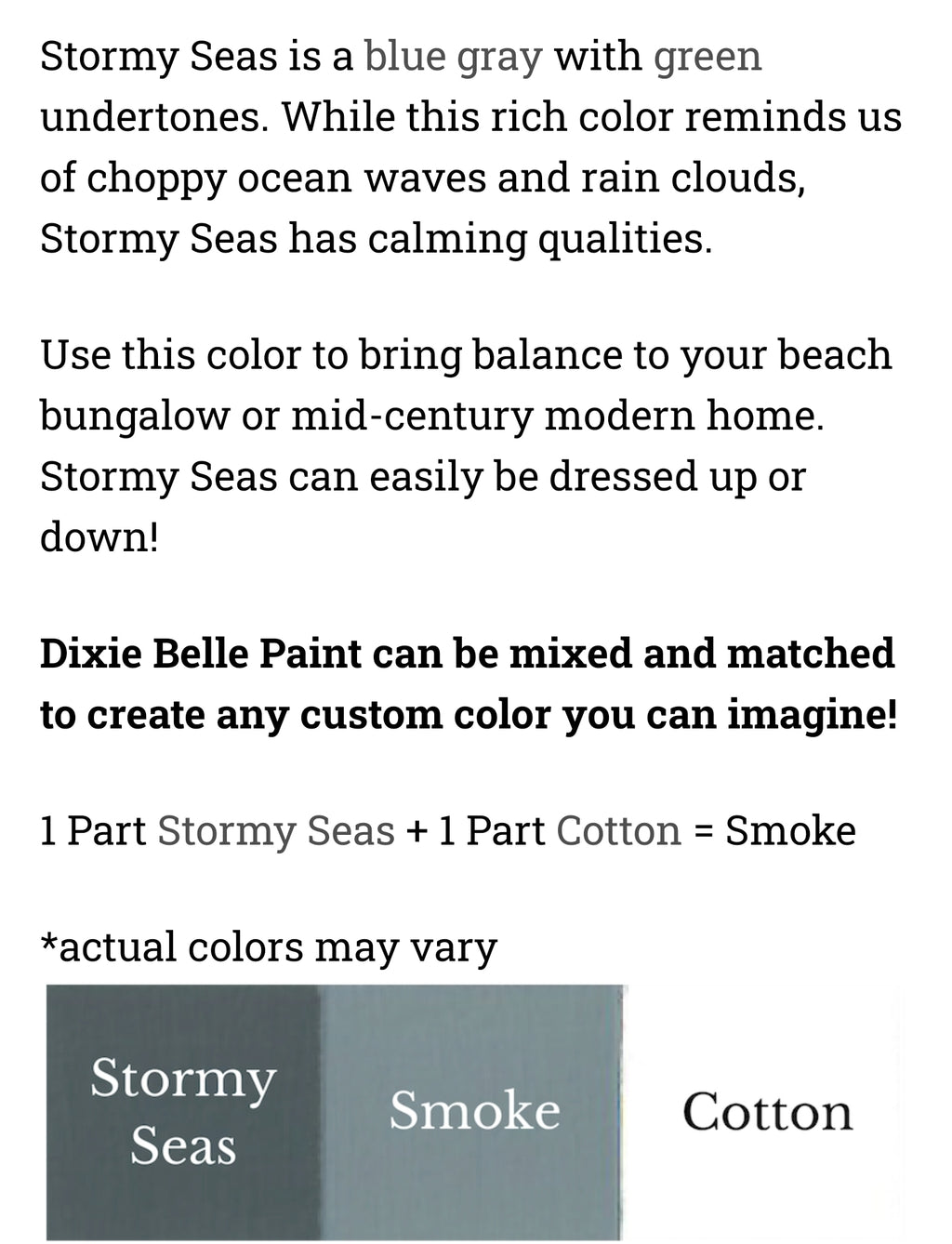 Stormy Seas  / Dixie Belle Chalk Mineral Paint