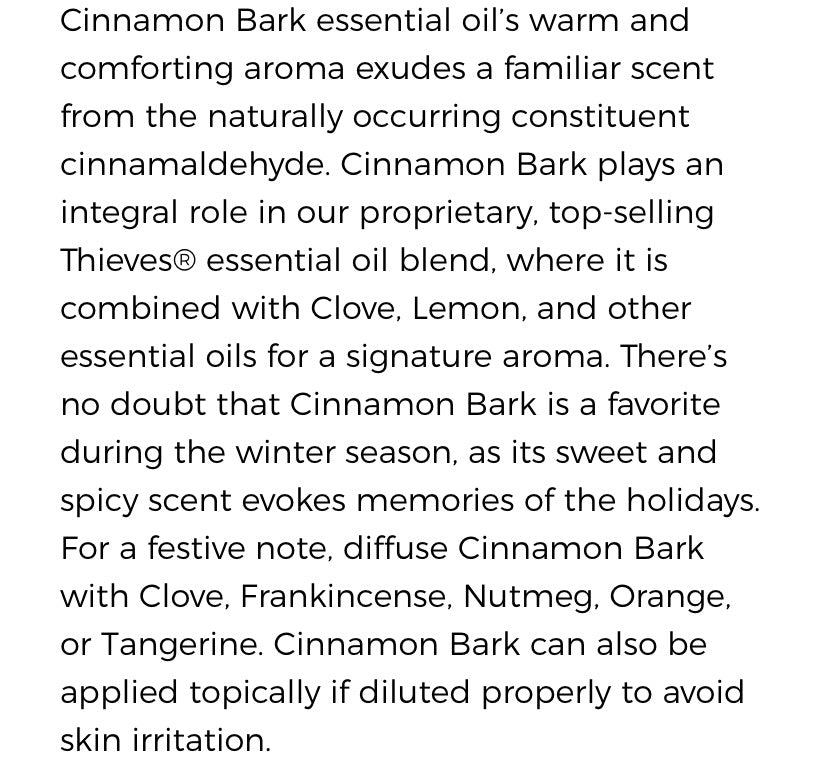 Cinnamon Bark Essential Oil (Young Living Essential Oils)