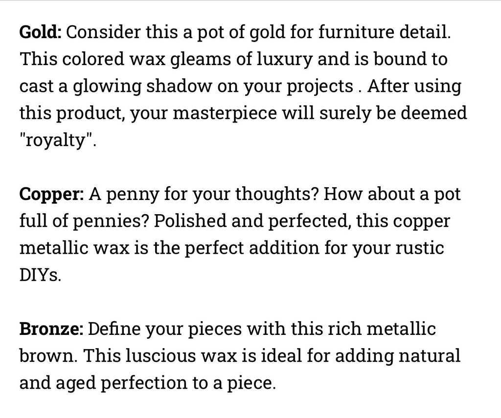 Gilding Wax  / Dixie Belle Chalk Mineral Paint