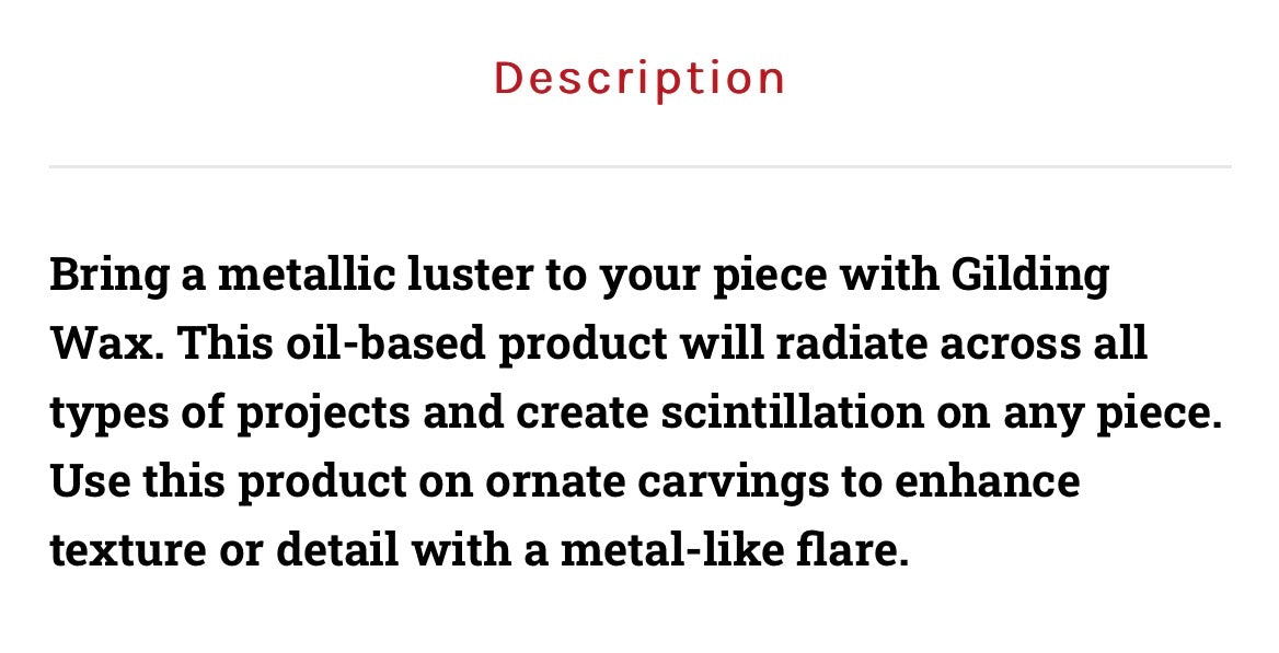 Gilding Wax  / Dixie Belle Chalk Mineral Paint