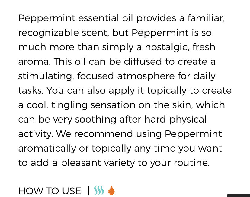 Peppermint Essential Oil (Young Living Essential Oils)