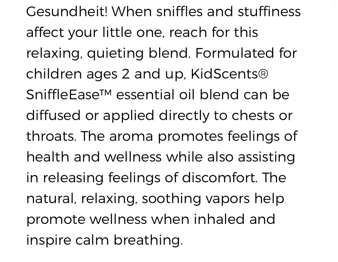 Sniffleease KidsScents Essential Oil (Young Living Essential Oils)